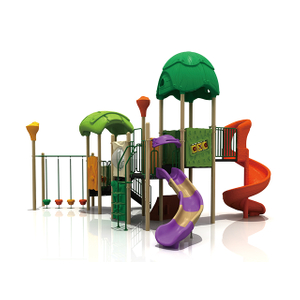 Équipement de jeu extérieur de terrain de jeu de forêt en plastique d'enfants d'âge préscolaire