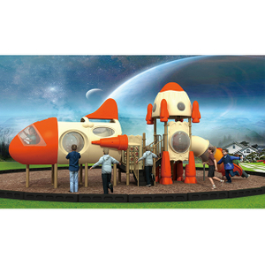 Équipement de terrain de jeu extérieur de maison de jeu de jeux d'avions et de fusée avec la glissière pour le parc d'attractions